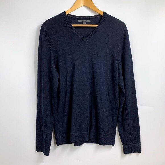 John Varvatos Men's V Neck Long Sleeve Knit Wool Long Sleeve Sweater Size M - Picture 1 of 15